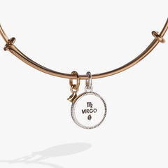 Virgo Zodiac Charm Bangle Two Tone | Alex and Ani