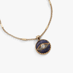 Sodalite Evil Eye Necklace Gold | Alex and Ani