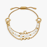 “Home is where the heart is” Sister Stranded Bracelet Stainless Steel Gold | Alex and Ani