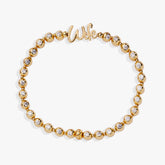 Wife Elongated Crystal Stretch Bracelet Gold | Alex and Ani