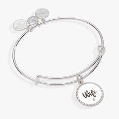 Wife Charm Bangle Bracelet – Romantic Anniversary or Wedding Gift Gold | Alex and Ani