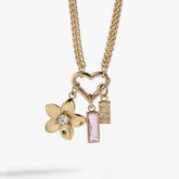 Interchangeable Girl Mom Necklace Stainless Steel Gold | Alex and Ani