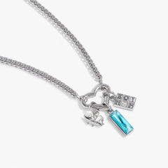 Interchangeable Boy Mom Necklace Stainless Steel Silver | Alex and Ani
