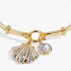 Seashell Tension Bangle Two Tone | Alex and Ani