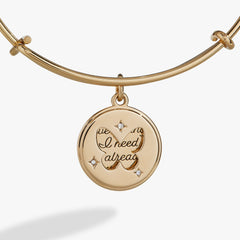 Hidden Message Butterfly Affirmation Bangle Gold | Alex and Ani