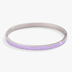 Grateful Heart, Abundant Life' Hinge Bangle
Stainless Steel Silver | Alex and Ani