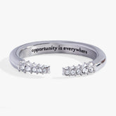Mantra Tusk Ring-Opportunity is everywhere Stainless Steel Silver | Alex and Ani