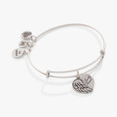 Family Forever' Angel Wing Heart Charm Bangle
Rafaelian Silver | Alex and Ani