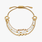 “Home is where the heart is” Mama Stranded Bracelet Stainless Steel Gold | Alex and Ani