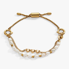 “Home is where the heart is” Stranded Bracelet Stainless Steel Gold | Alex and Ani