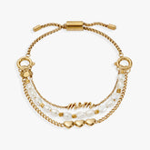 “Home is where the heart is” Mom Stranded Bracelet Stainless Steel Gold | Alex and Ani