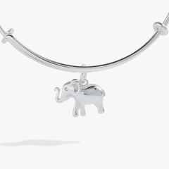 Elephant Charm Bangle Silver | Alex and Ani