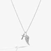 Faith Duo Charm Necklace Silver | Alex and Ani