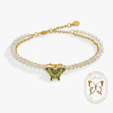 Emerald Swallowtail Butterfly Charm Bracelet Gold | Alex and Ani