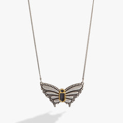 Antique Butterfly Necklace Two Tone | Alex and Ani