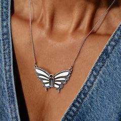 Antique Butterfly Necklace Two Tone | Alex and Ani