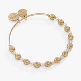 Pumpkin + Crystal Beaded Bangle Gold | Alex and Ani