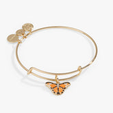 Monarch Butterfly + Crystal Accent Charm Bangle Gold | Alex and Ani