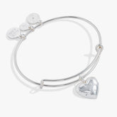 Metal Heart Charm Bangle Silver | Alex and Ani