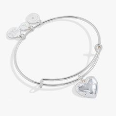 Metal Heart Charm Bangle Silver | Alex and Ani