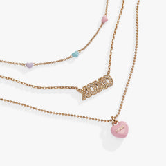 Sweet Hearts necklace- 3 strand Gold | Alex and Ani
