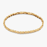 Lucky Clover Charm Tennis Bracelet Stainless Steel Gold | Alex and Ani