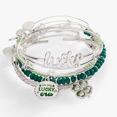 St. Patrick’s Day Set of 5 Bracelets Silver | Alex and Ani
