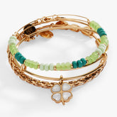 St. Patrick’s Day Set of 3 Charm Bangles Gold | Alex and Ani