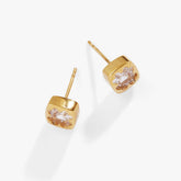 Crystal Clover Mini Stud Earrings Stainless Steel Gold | Alex and Ani