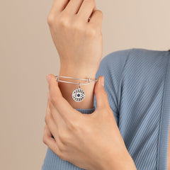 Evil Eye + Sodalite Charm Bangle Bracelet - Alex and Ani Rafaelian Silver | Alex and Ani
