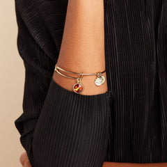 Topaz November Birthstone Charm Bangle Gold | Alex and Ani