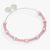 Breast Cancer Awareness Pink Ribbon Bangle Silver | Alex and Ani