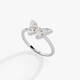 Glass Butterfly Statement Ring Silver | Alex and Ani