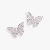 Glass Butterfly Statement Stud Silver | Alex and Ani