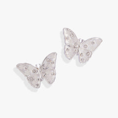 Glass Butterfly Statement Stud Silver | Alex and Ani