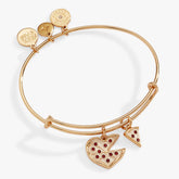 Pizza My Heart Multi Charm Bangle Gold | Alex and Ani