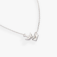Love Letter Inline Necklace Silver | Alex and Ani