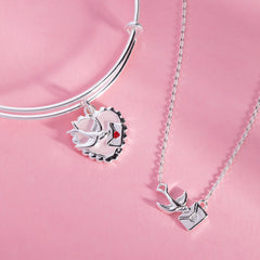 Love Letter Inline Necklace Silver | Alex and Ani