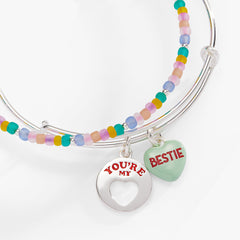 Sweet Hearts EWB- beaded 2 set bestie Silver | Alex and Ani
