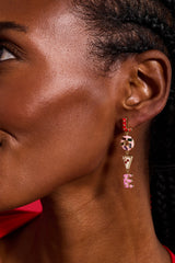 Sweet Shop LOVE Linear Earrings Gold | Alex and Ani