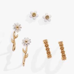 Daisy Earring Set of 3 Gold | Alex and Ani