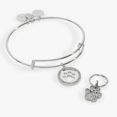 Paw Print Bangle & Charm, Set of 2 Silver | Alex and Ani