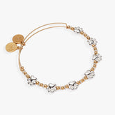Paw Print Beaded Dog Bangle Two Tone | Alex and Ani