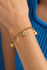 Crayola Sunglow Charm Bracelet Silver | Alex and Ani