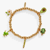 Crayola Forest Green Charm Stretch Bracelet Gold | Alex and Ani