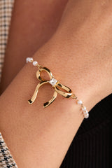 Pearl Coquette Beaded Bolo Bracelet Gold | Alex and Ani