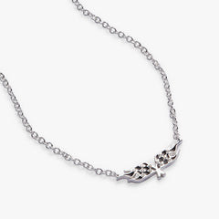 Hot Wheels™ Checkered Flag Necklace Silver | Alex and Ani