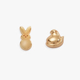 PEEPS® Bunny and Chick Stud Earrings Gold | Alex and Ani
