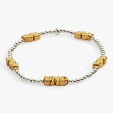 UNO™ Reverse Symbol Stationed Stretch Bracelet Two Tone | Alex and Ani