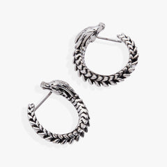 HOUSE OF THE DRAGON™ Syrax Front to Back Hoop Antique Silver | Alex and Ani
